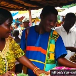 Home 17 코트디부아르 여행 안전 정보 - **Prompt 1: Bustling Abidjan Market Scene**
"A vibrant, bustling outdoor market in Abidjan, Côte...